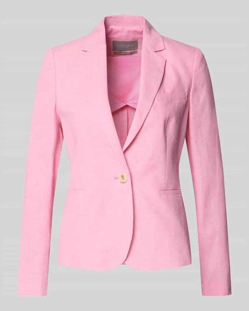 Christian Berg Regular Fit Blazer aus Leinen-Mix mit Paspeltaschen Pink