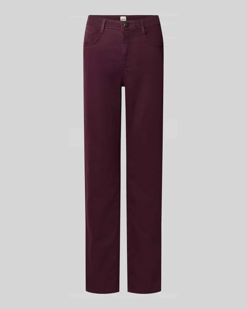 Brax Regular Fit Gerade Hose aus Lyocell-Mix mit Modal-Baumwoll-Anteil Modell 'MARY Bordeaux