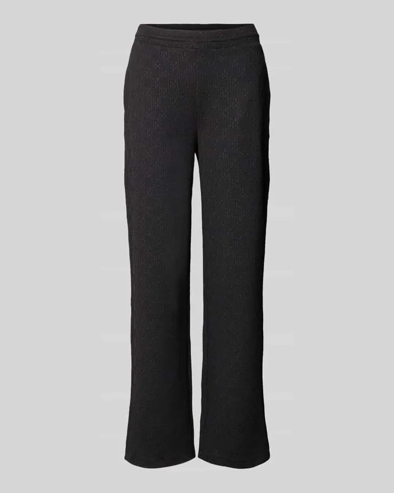 HUGO BOSS Regular Fit Sweatpants mit Allover-Muster Modell 'NAYENE Black