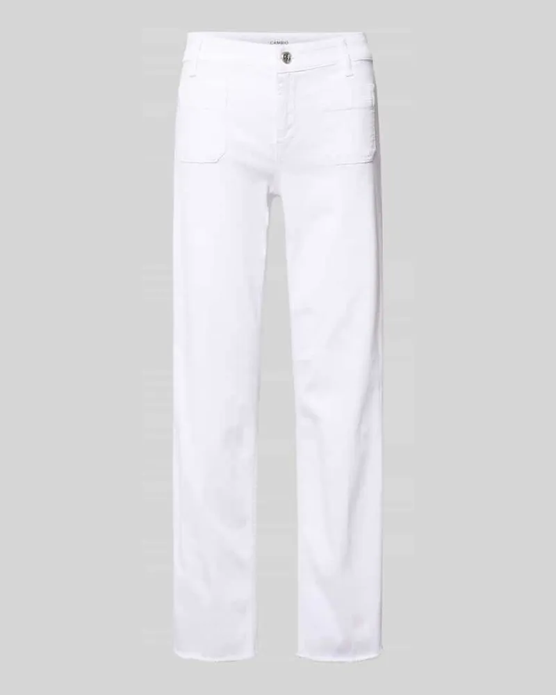 Cambio Relaxed Fit Jeans aus Baumwoll-Mix Modell 'TESS Weiss