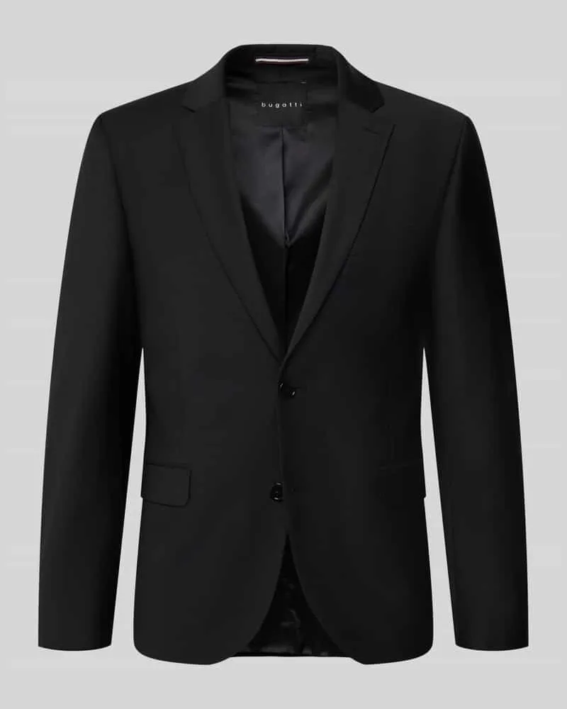 Bugatti Regular Fit 2-Knopf-Sakko mit Pattentaschen Black