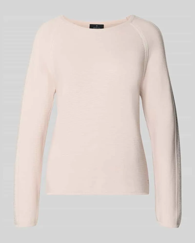 monari Regular Fit Longsleeve aus reiner Baumwolle Rose