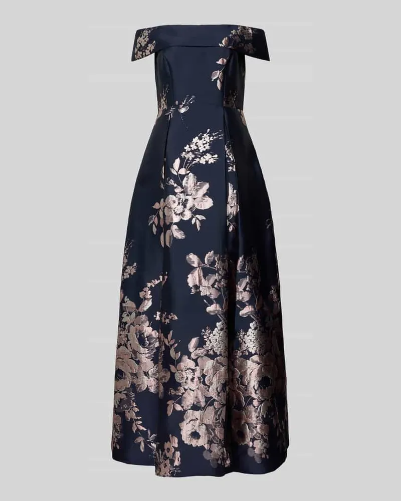 Adrianna Papell Abendkleid im Off-Shoulder-Look Marine