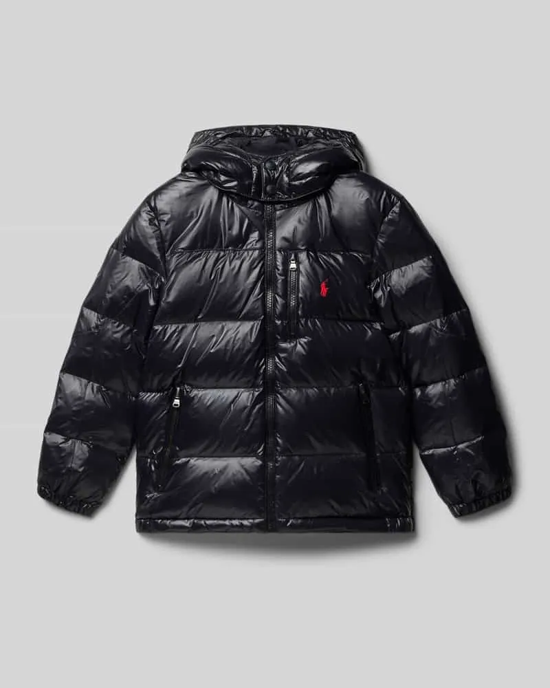 Ralph Lauren Daunenjacke mit Label-Stitching Black