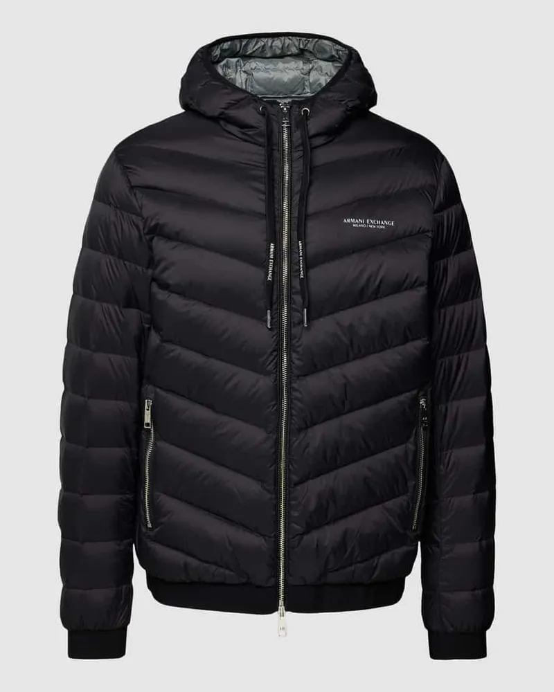 Armani Exchange Daunenjacke mit Zweiwege-Reißverschluss Modell 'GIACCA PIUMINO Black