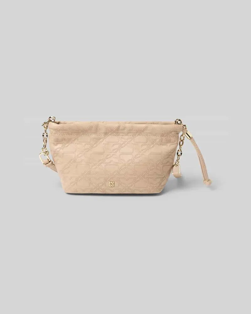 HUGO BOSS Handtasche mit Label-Applikation Modell 'Chris 2.0 Taupe