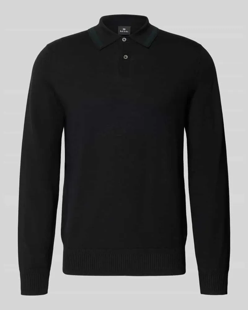 Paul Smith Regular Fit Poloshirt in Strick-Optik Metallic