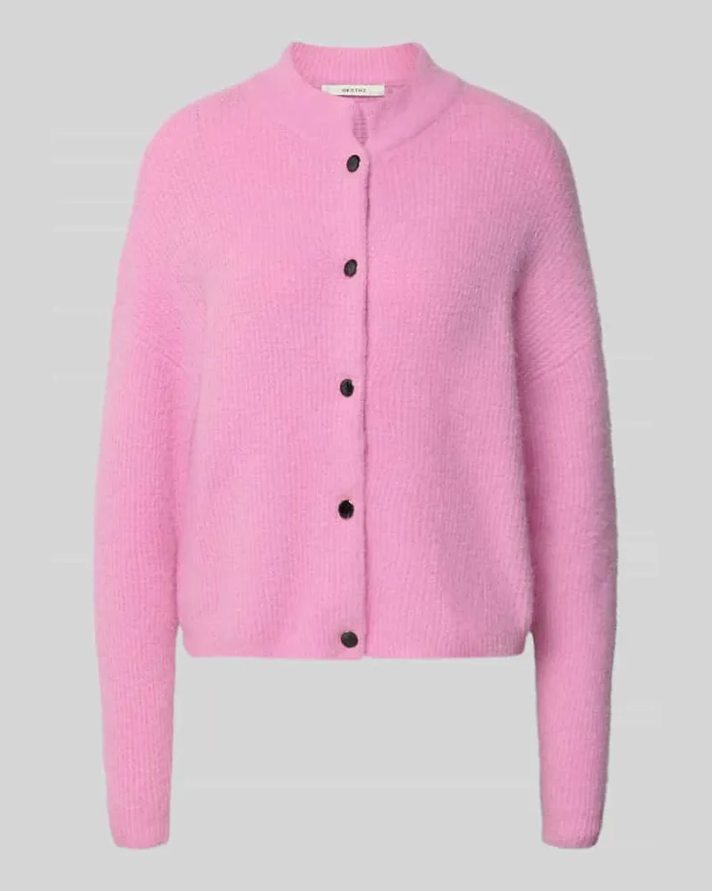 Gestuz Regular Fit Cardigan aus Alpaka-Mix Modell 'Alpha Pink