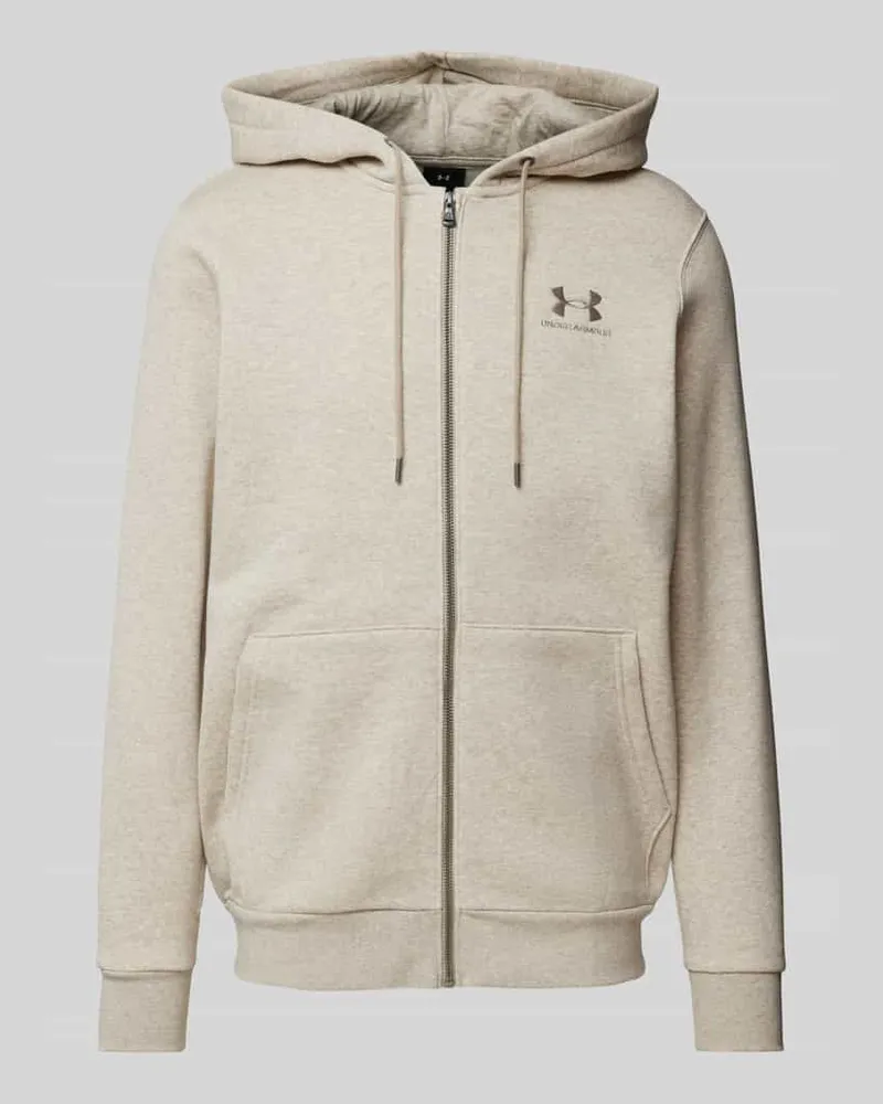 Under Armour Sweatjacke mit Label-Stitching Hellgrau