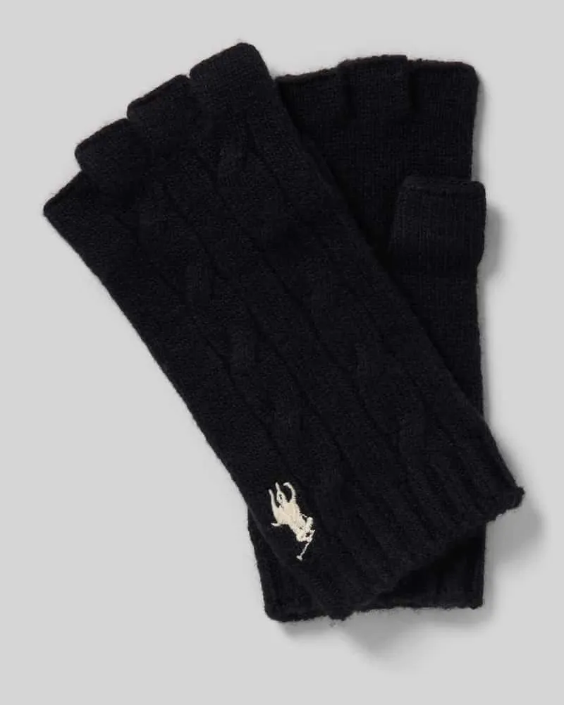 Ralph Lauren Fingerlose Handschuhe aus Woll-Kaschmir-Mix Black