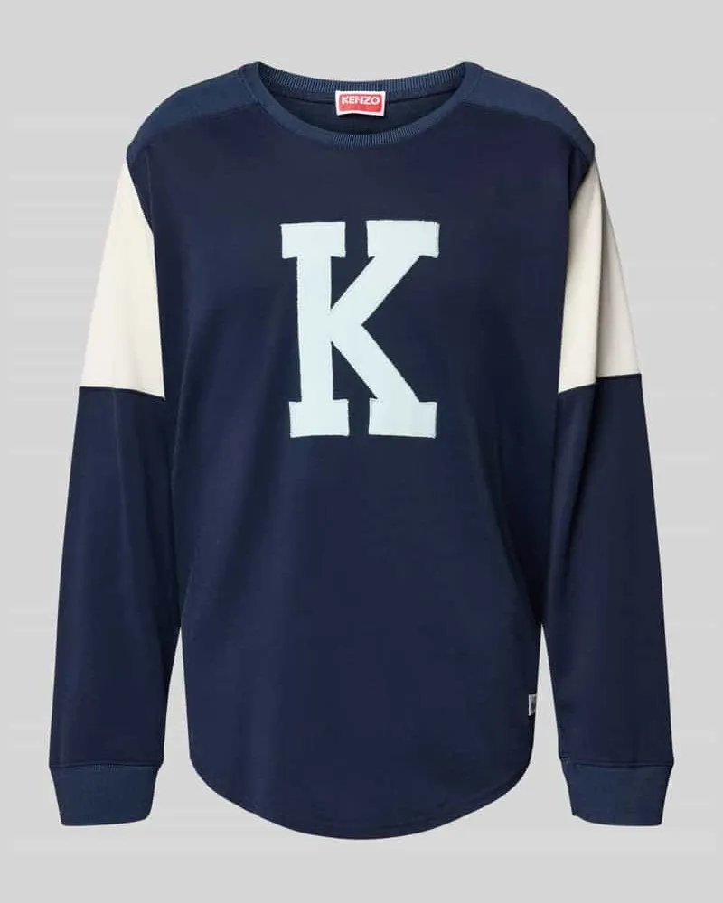 Kenzo Relaxed Fit Longsleeve aus Viskose-Mix Black