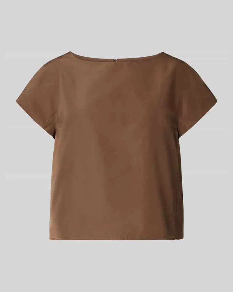 Max Mara Boxy Fit Top mit abgerundetem Saum Modell 'PARANA Dunkelbraun