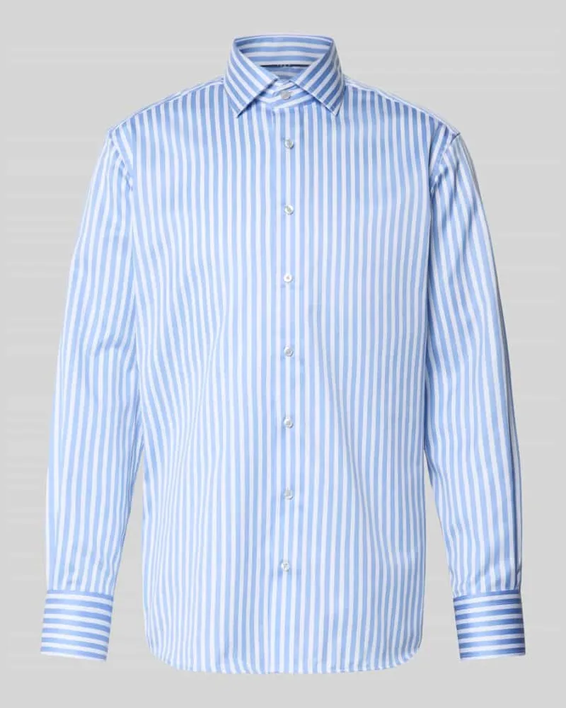 Eterna Modern Fit Business-Hemd mit Kentkragen Bleu