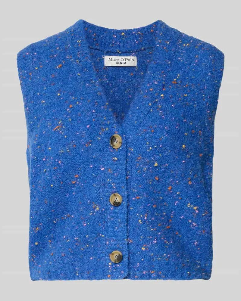 Marc O'Polo Regular Fit Pullunder aus Schurwoll-Mix Royal