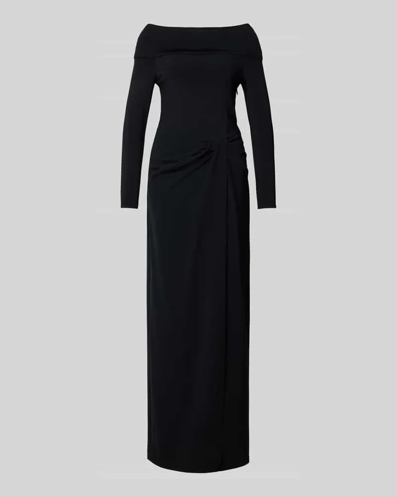 Ralph Lauren Abendkleid mit Carmen-Ausschnitt Modell 'SAKARIS Black