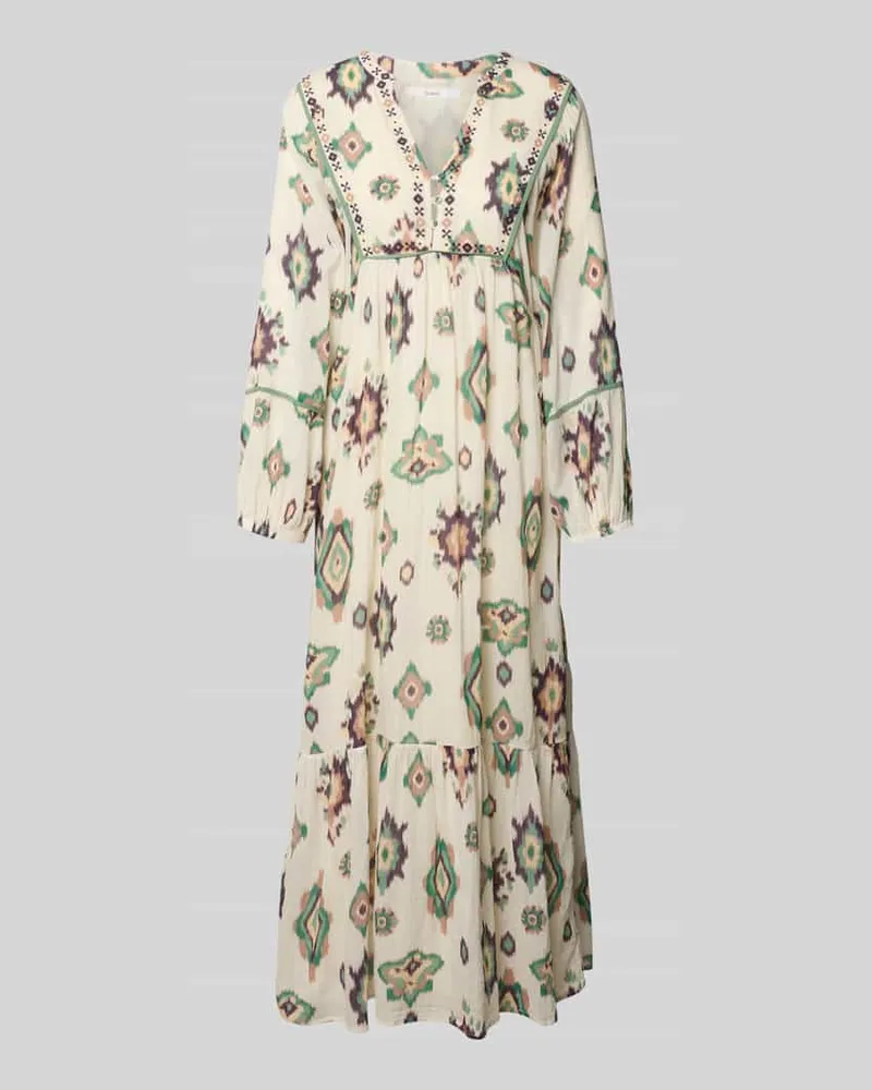 ba&sh Maxikleid im Allover-Look Modell 'OELIA Ecru