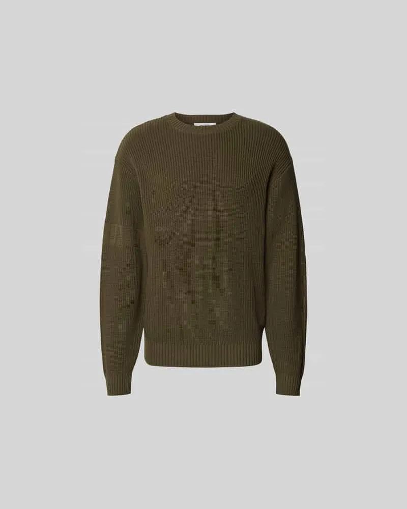 Daily Paper Pullover mit gerippten Abschlüssen Dunkelgruen
