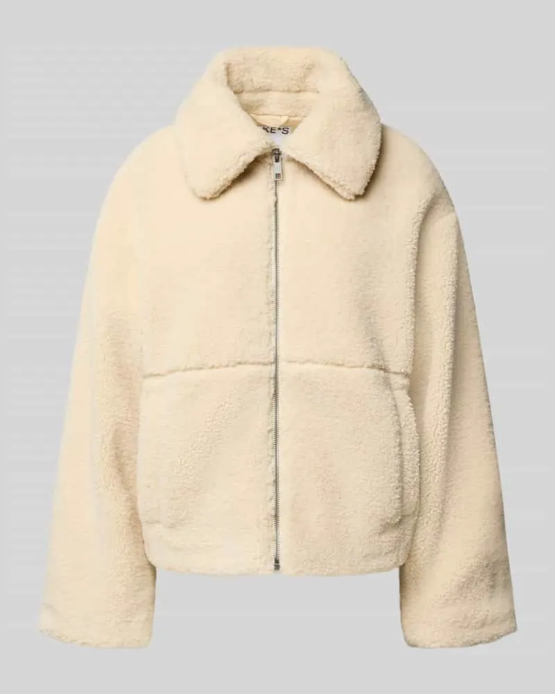JAKE*S Fleecejacke mit Eingrifftaschen Sand