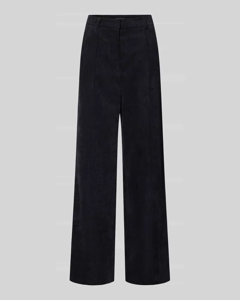 Luisa Cerano Wide Fit Stoffhose in Cord-Optik Dunkelblau