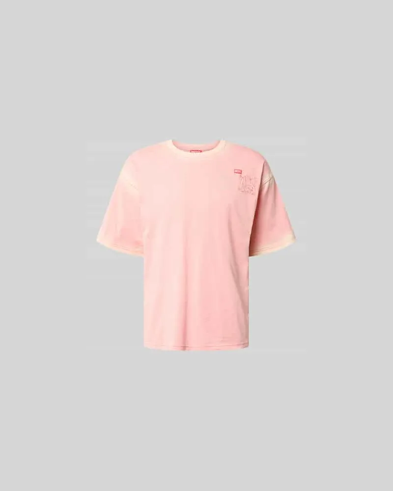 Diesel T-Shirt mit Label-Print Pink