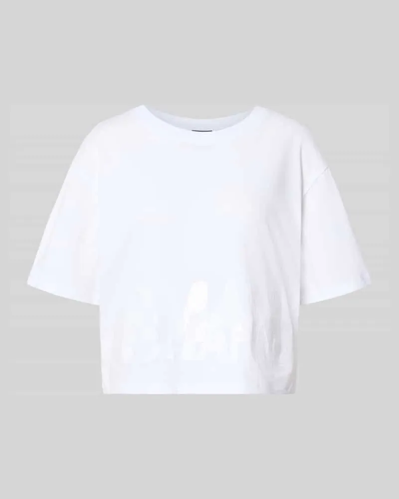 Armani Exchange T-Shirt mit Paillettenbesatz Weiss