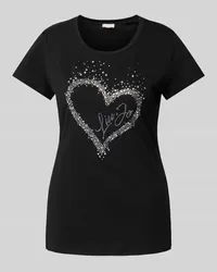 Liu Jo T-Shirt mit Strasssteinbesatz Black