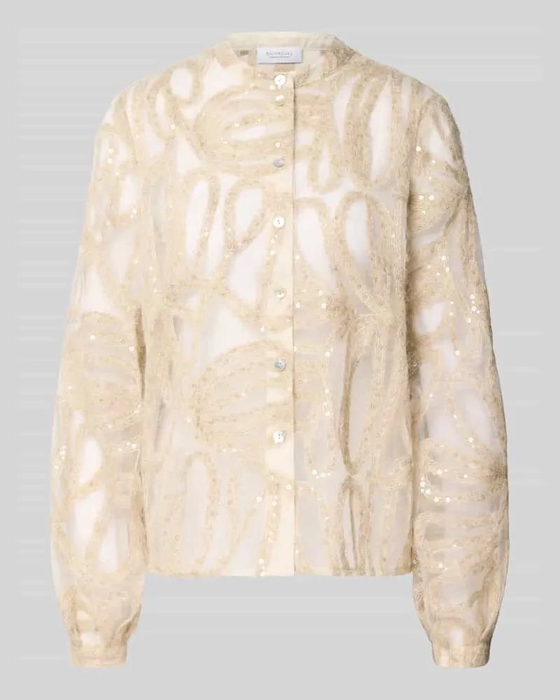 Rich&Royal Regular Fit Bluse in semitransparentem Design Weiss
