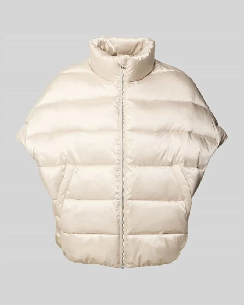 Milano Italy Steppweste mit Stehkragen Ecru