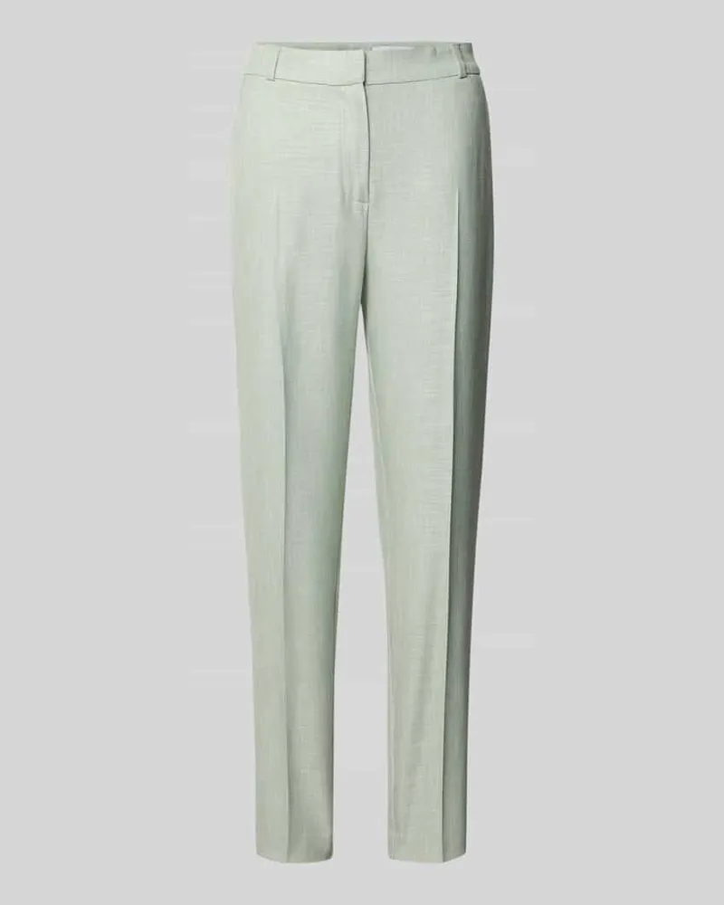 COMMA Slim Fit Stoffhose aus Viskose-Mix mit Bügelfalten Mint