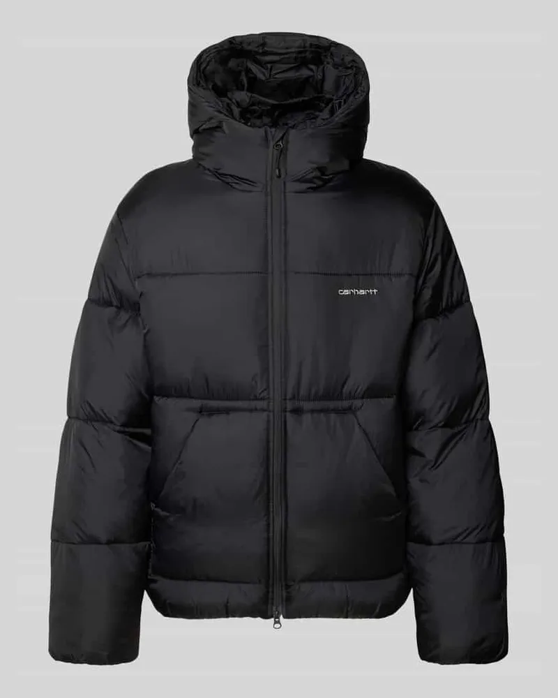 Carhartt WIP Steppjacke mit Kapuze und Label-Stitching Oliv