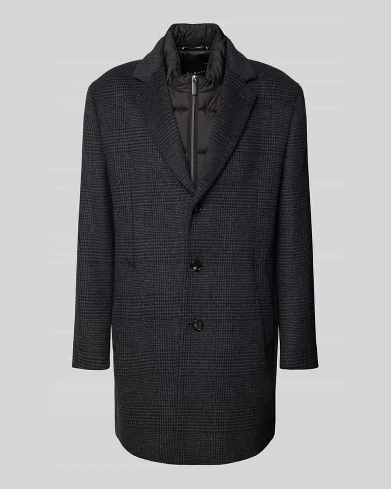 Bugatti Kurzmantel mit Insert und Reverskragen Anthrazit