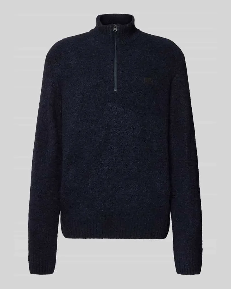 G-STAR RAW Strickpullover mit Label-Detail Dunkelblau