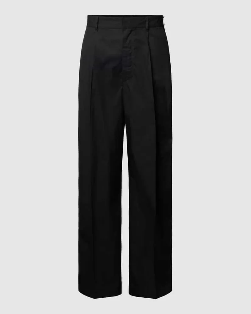 Emporio Armani Bundfaltenhose im unifarbenen Design Black