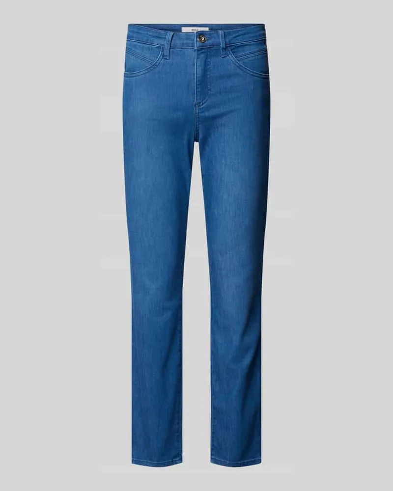 Brax Regular Fit Jeans mit verkürztem Schnitt Modell 'Style. Shakira Bleu