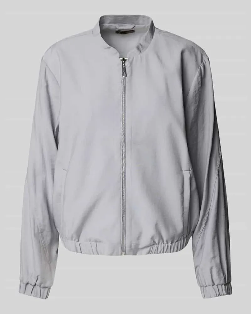More & More Bomberjacke mit Leistentaschen Mittelgrau