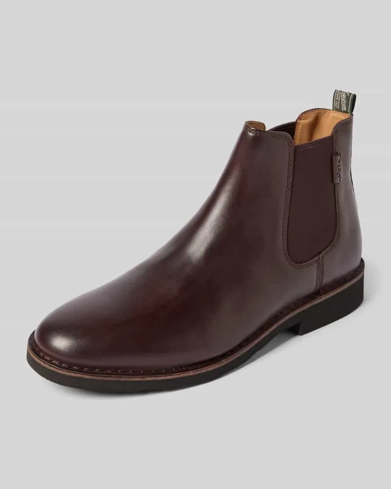 Ralph Lauren Chelsea Boots mit elastischem Einsatz Modell 'TALAN Dunkelbraun