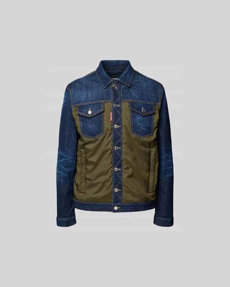 Dsquared2 Regular Fit Jeansjacke mit Brusttaschen Marine