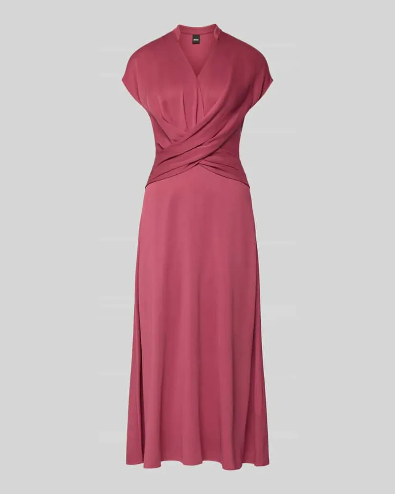 HUGO BOSS Regular Fit Freizeitkleid aus Viskose-Mix Modell 'Dareza Altrosa