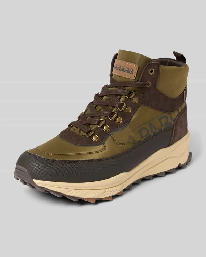 Napapijri Boots mit Schnürung und profilierter Sohle Modell 'VORTEC Oliv