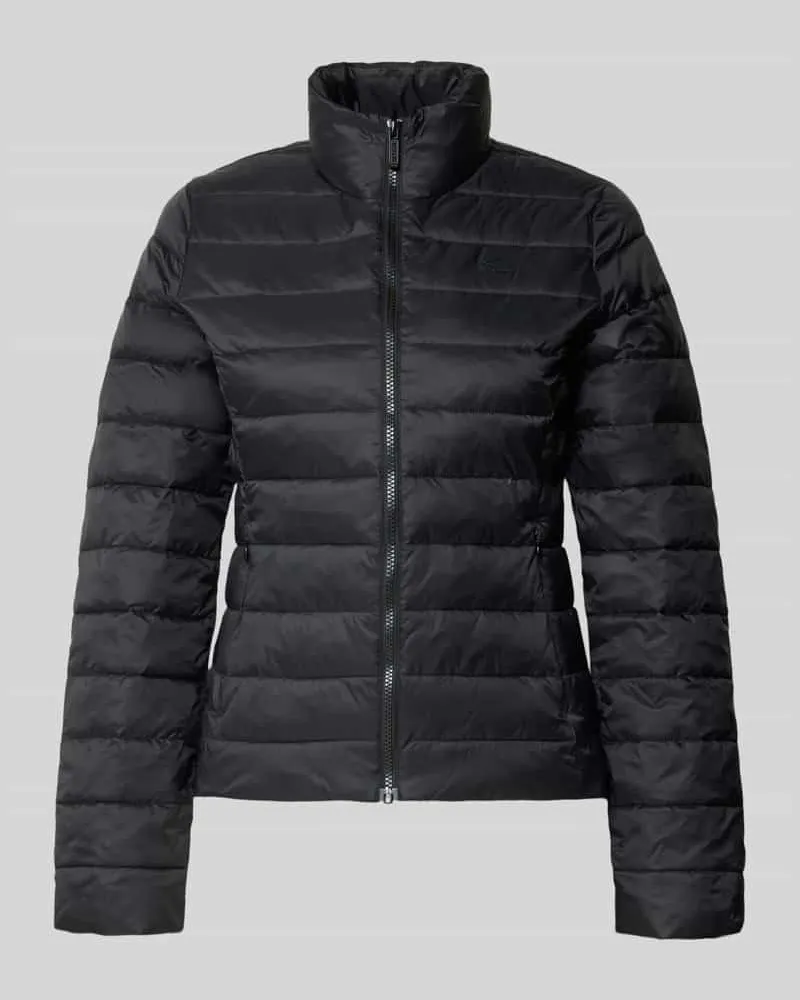 Lacoste Slim Fit Steppjacke mit Logo-Detail Black