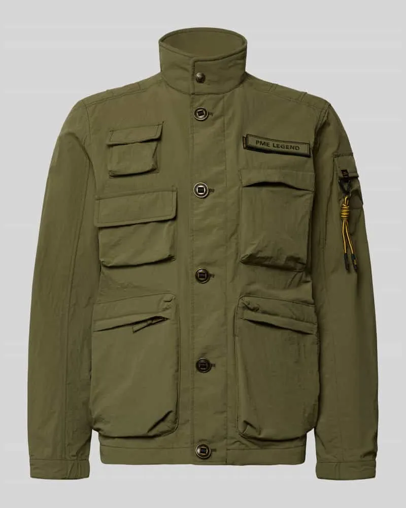 PME Legend Jacke mit Stehkragen und Cargotaschen Modell 'CARGOYET Oliv