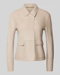 White Label Blazer aus Wolle mit Pattentaschen Beige