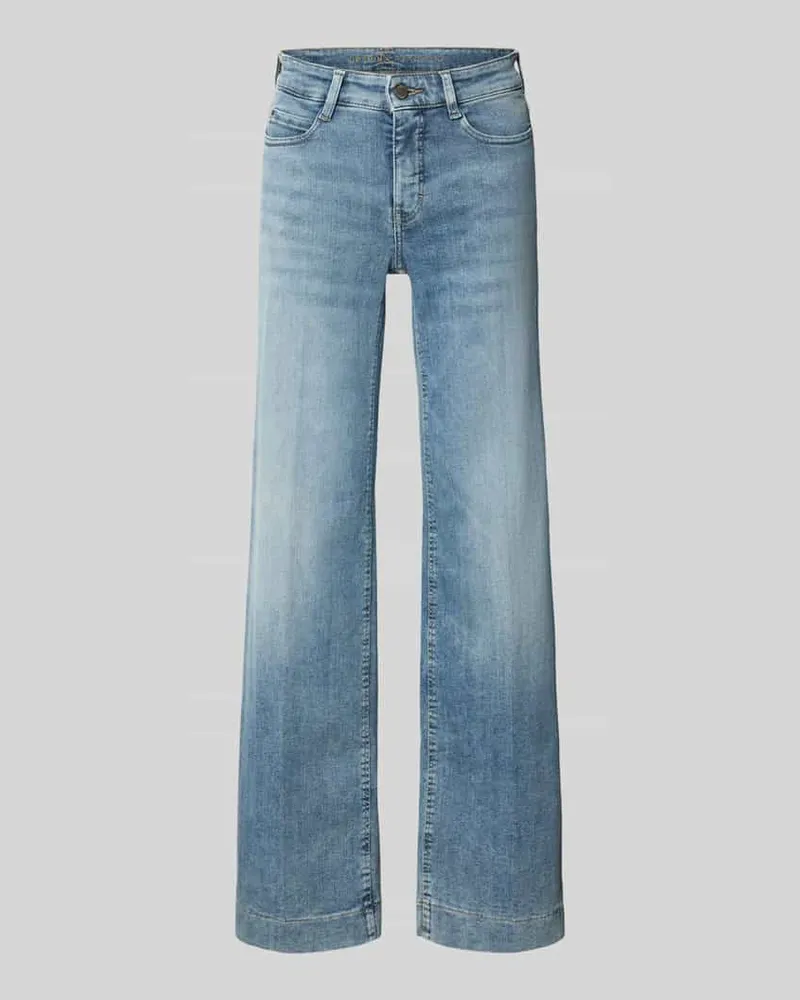 MAC Jeans Wide Leg Jeans aus Baumwoll-Mix Modell 'DREAM WIDE Blau