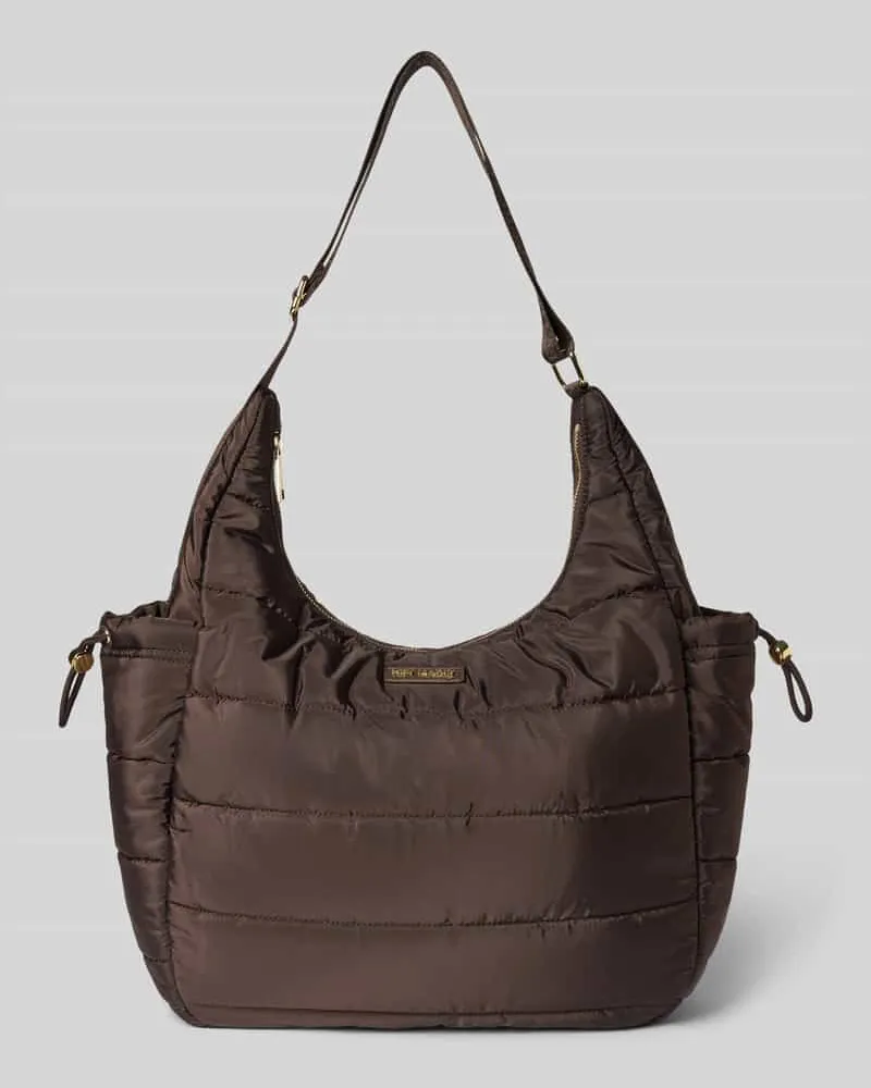 Hey Marly Shopper mit Logo-Detail Modell 'Alltime Buddy Dunkelbraun