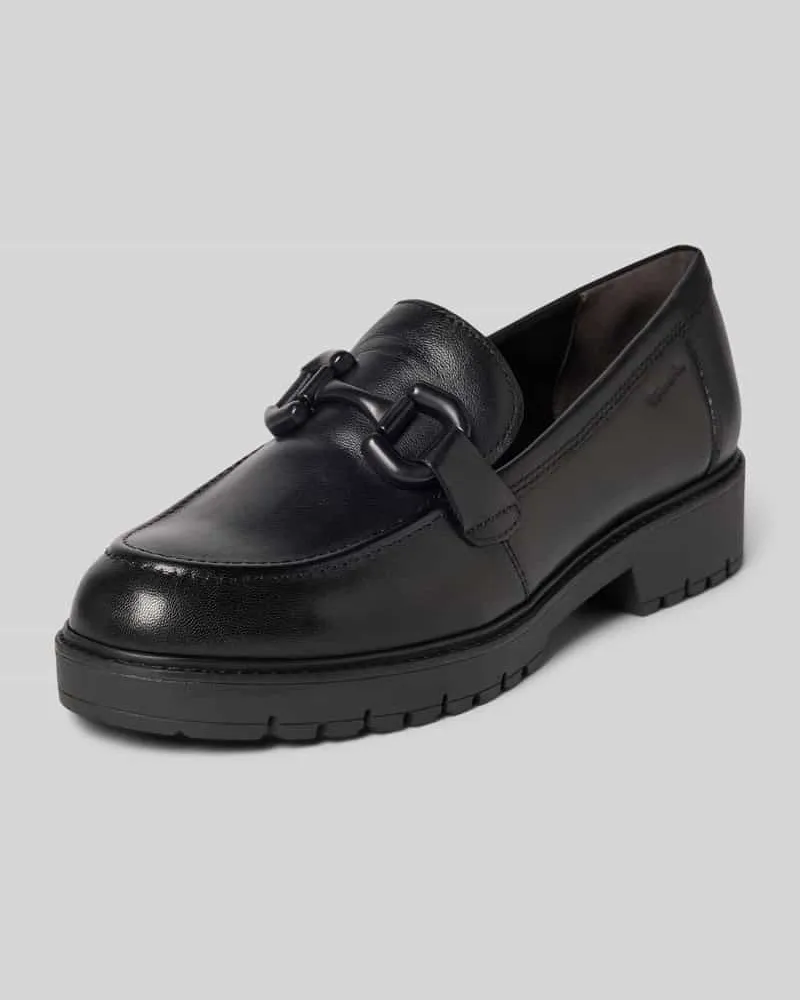 Tamaris Loafer aus echtem Leder Black