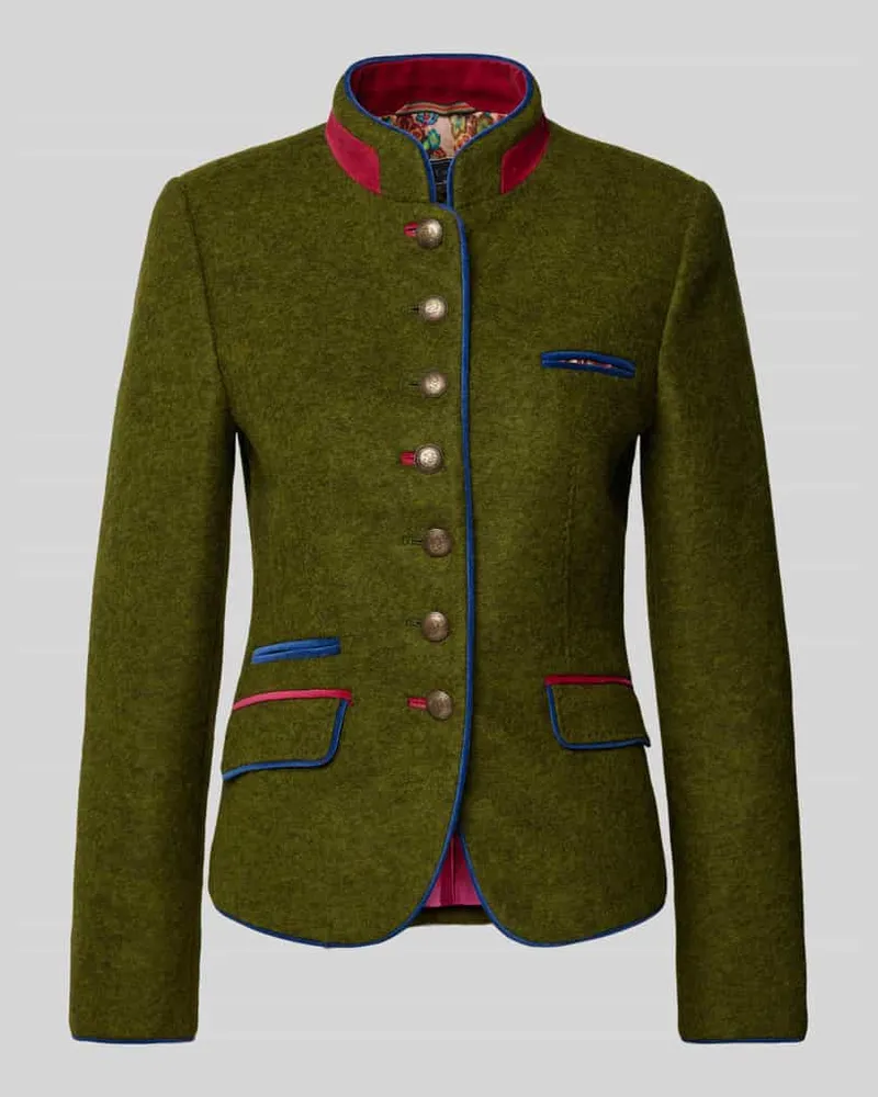 White Label Blazer mit Stehkragen Oliv