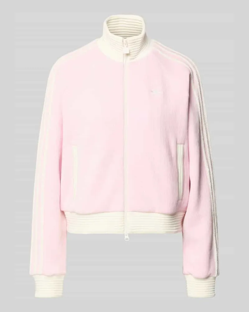 adidas Sweatjacke mit Stehkragen Rosa