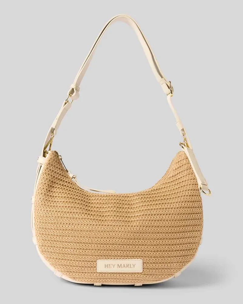 Hey Marly Hobo Bag mit Label-Patch Modell 'Lifetime Sister Beige