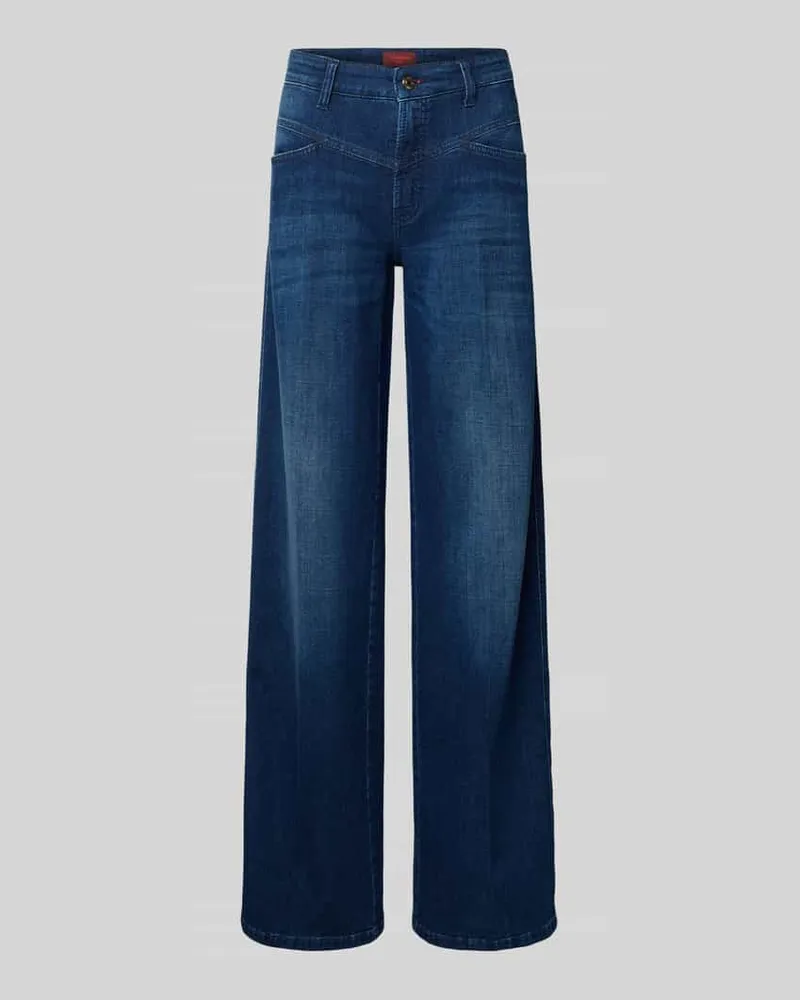 Cambio Jeans mit weitem Bein Modell 'AIMEE SEAM Dunkelblau