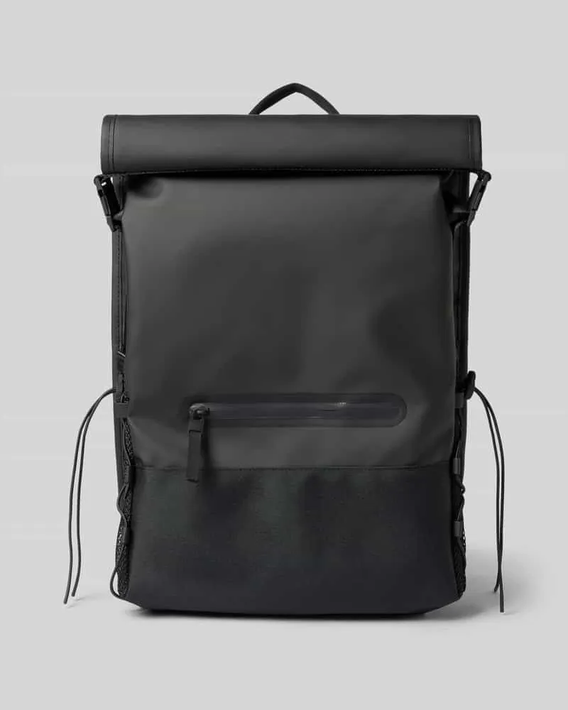 RAINS Rucksack mit Rolltopverschluss Black